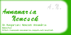 annamaria nemcsek business card